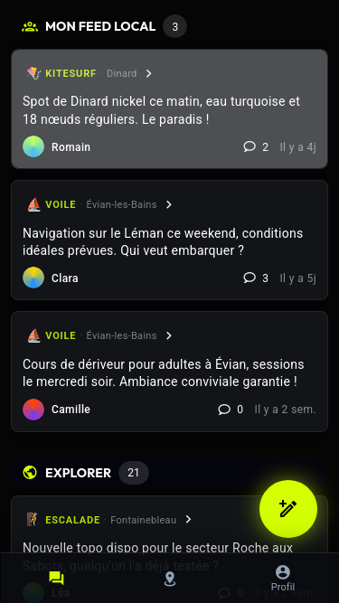 SportFriends App Screenshot 1